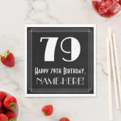 79. Geburtstag ~ Art Deco Inspiriert Look "79", Na Serviette (Beispiel)