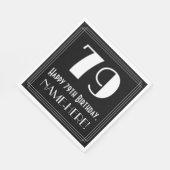 79. Geburtstag ~ Art Deco Inspiriert Look "79", Na Serviette (Ecke)