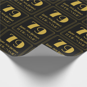 79. Geburtstag ~ Art Deco inspiriertes Aussehen "7 Geschenkpapier