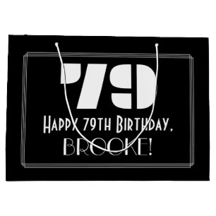 79. Geburtstag ~ Art Deco inspiriertes Aussehen "7 Große Geschenktüte