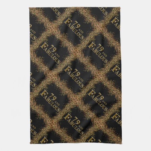 79. Geburtstag Geschirrtuch (Vertikal)