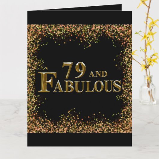 79. Geburtstag Karte (Gelbe Blume)