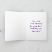 79. Geburtstag: Loving Hearts Pattern, Regenbogen Karte (Innenseite)