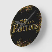 79. Geburtstag Runde Wanduhr (Winkel)