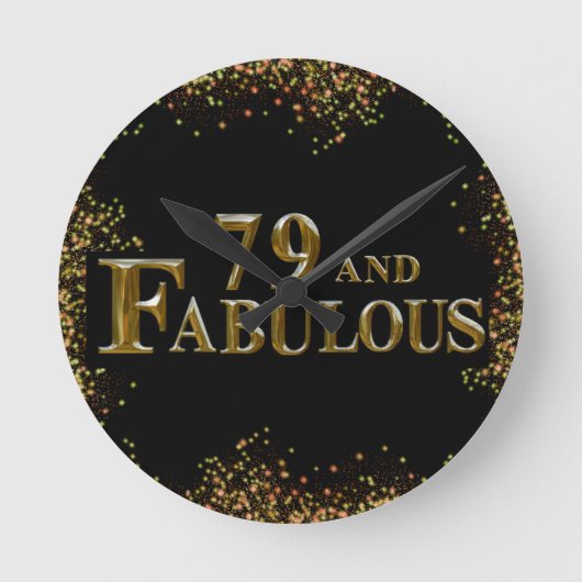 79. Geburtstag Runde Wanduhr (Vorderseite)