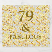 79. Geburtstag Schaumweinetikett (Einzelnes Label)