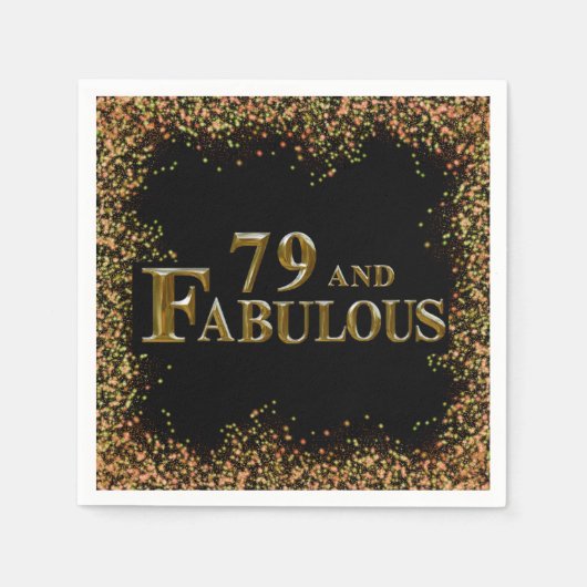79. Geburtstag Serviette (Vorderseite)