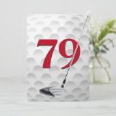 79. Geburtstags-Golf-Themenparty Einladung (Stehend Vorderseite)