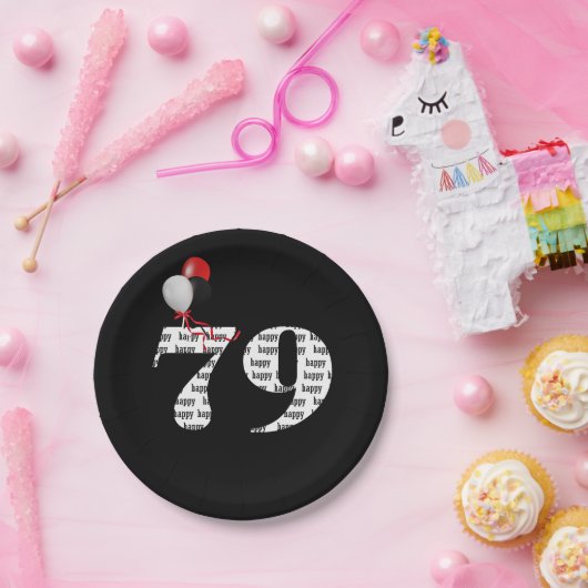 79. Geburtstagsballons Pappteller (Party)