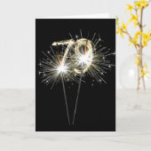 79. Geburtstagsparkler auf Black Karte (Gelbe Blume)