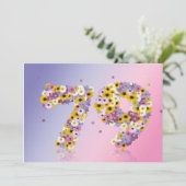 79. Geburtstagsparty mit Blumenbriefen Einladung (Stehend Vorderseite)