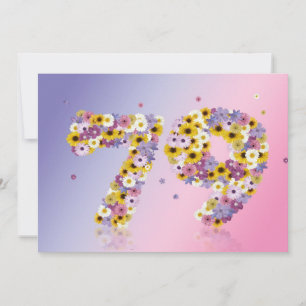 79. Geburtstagsparty mit Blumenbriefen Einladung