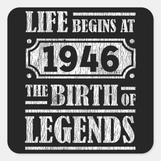 79 Jahre alt 1946 Geburt der Legende 79. Geburtsta Quadratischer Aufkleber (Vorderseite)