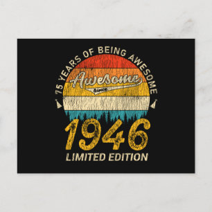 79 Jahre alt 1946 Retro Awesome 79. Geburtstagsges Postkarte