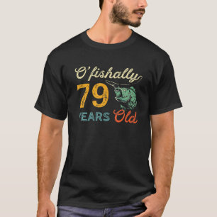 79 Jahre alter Bassfisch 79. Geburtstag Fischer T-Shirt