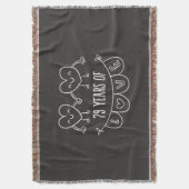 79. Jubiläum Geschenk Chalk Herzen Decke (Vorderseite Vertikal)