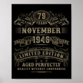 79 Year Old 79th Bday November 1946 Limited Editio Poster (Vorne)
