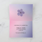 79th birthday card with flowery letters karte (Innenseite)