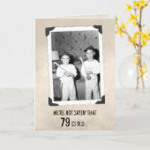 79th Birthday Humor Young Boys With Baseball Bats Karte (Gelbe Blume)