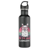 79th Birthday Llamazing Llama 79 Year Old Birthday Edelstahlflasche (Vorderseite)