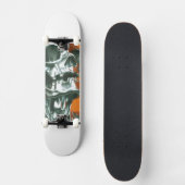 7 3/4" Silver Skull Skateboard (Vorderseite)