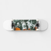 7 3/4" Silver Skull Skateboard (Horizontal)