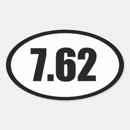 7,62 AK47,308 OVALER AUFKLEBER (Vorderseite)