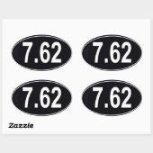 7.62 Oval Sticker im Marathon-Stil (Blatt)