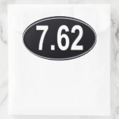7.62 Oval Sticker im Marathon-Stil (Tasche)