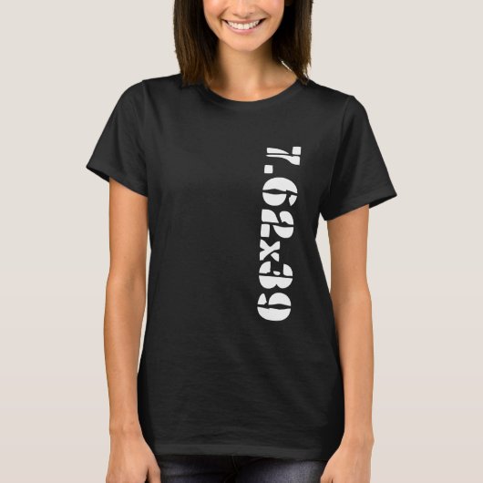 7,62X39 Caliber Ammo AK-47 Gun T-Shirt (Vorderseite)
