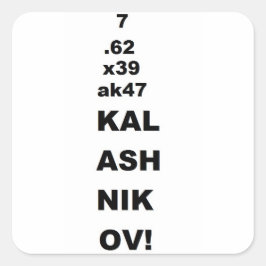 7.62x39 quadratischer aufkleber