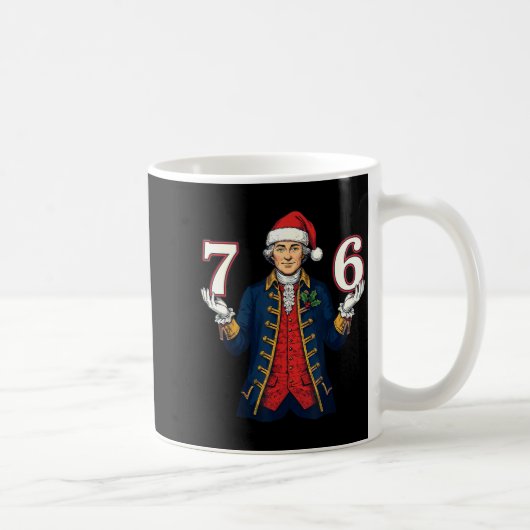 7-6 6-7 Funny George Washington Santa 67 Meme Chri Kaffeetasse (Rechts)