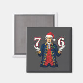 7-6 6-7 Lustiger George Washington Santa 67 Meme C Magnet (Vorderseite/Rückseite)