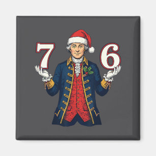 7-6 6-7 Lustiger George Washington Santa 67 Meme C Magnet