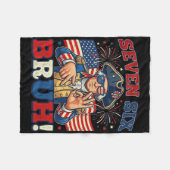 7-6 Bruh George Washington Sieben Sechs Lustig 4. Fleecedecke (Vorderseite (Horizontal))