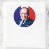 7,6 cm, Zemmour Präsident 2022 Runder Aufkleber (Tasche)