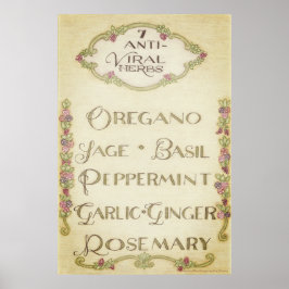 7 Anti-Viral Kräuterposter (Vintag) Poster