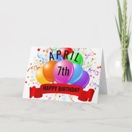 7. April Geburtstag Karte