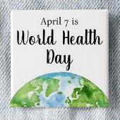 7. April Weltgesundheitstag Button