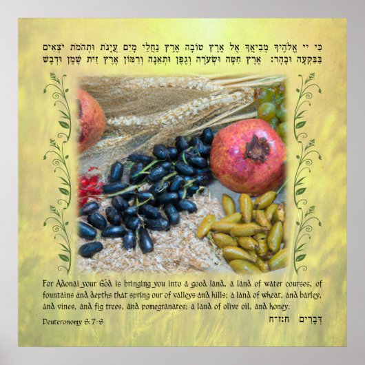 7 Art der israelischen Bibel Verse Leinwand Art Pr Poster (Vorne)