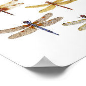 7 Arten von Libellen-Poster Poster (Ecke)