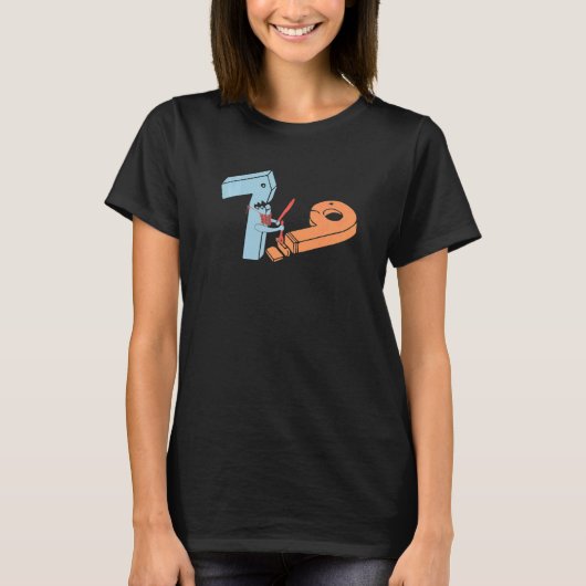 7 Aß 8 9 Mathelehrer T-Shirt (Vorderseite)