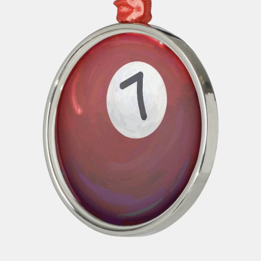 7 Ball Silbernes Ornament (Links)