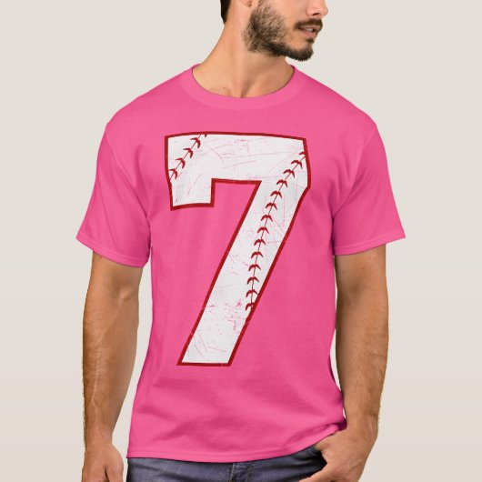 7 Baseball White Special Number T-Shirt (Vorderseite)