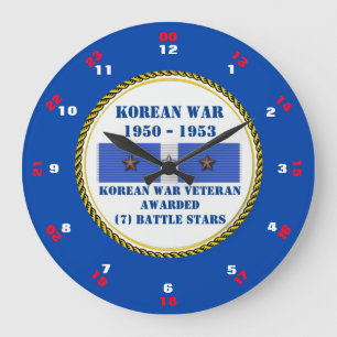 7 BATTLE STARS KOREAN KRIEG VETERAN GROßE WANDUHR