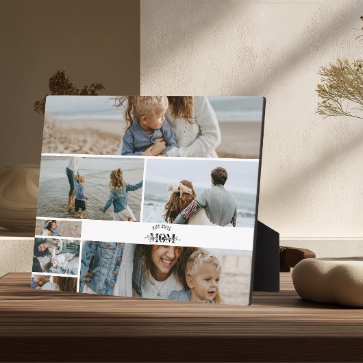 7 Benutzerdefinierte Fotocollage Beste Mutter über Fotoplatte