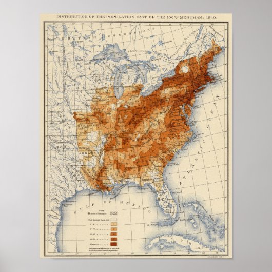 7 Bevölkerung 1840 Poster (Vorne)
