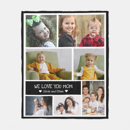 7 Bildersammlungen entwerfen Wir Liebe Sie Mama Fleecedecke (Vorderseite)