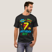 7 Birthday Boy Comic Cool 7th Bday Superhero Party T-Shirt (Vorne ganz)
