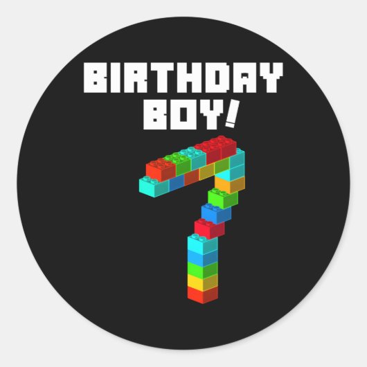 7. Block-Gebäude Runder Aufkleber (Vorderseite)